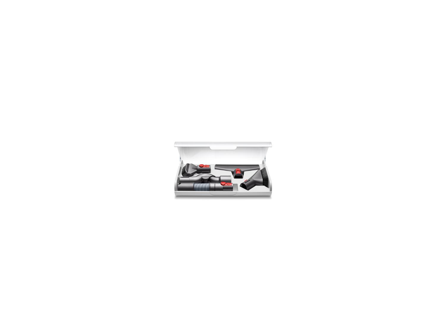Dyson Cyclone V10™ vacuum tools in drawer